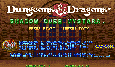 Dungeons & Dragons: Shadow over Mystara (Euro 960619) Title Screen